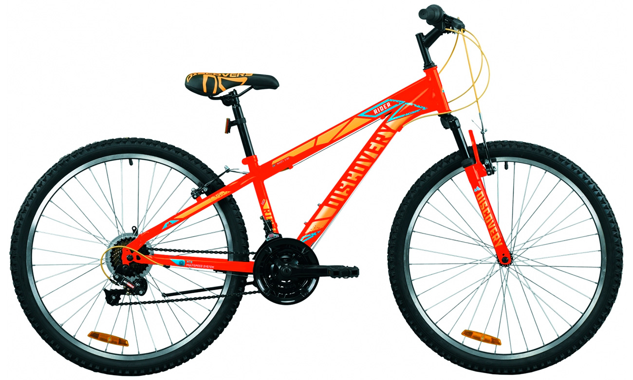 Фотография Велосипед Discovery RIDER Vbr 26" (2020) 2020 Оранжево-красный